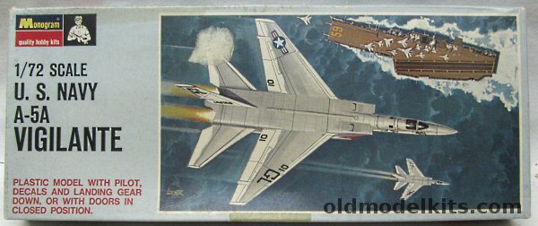 Monogram 1/72 US Navy A-5A Vigilante (A3J) Attack Bomber, PA177-100 plastic model kit